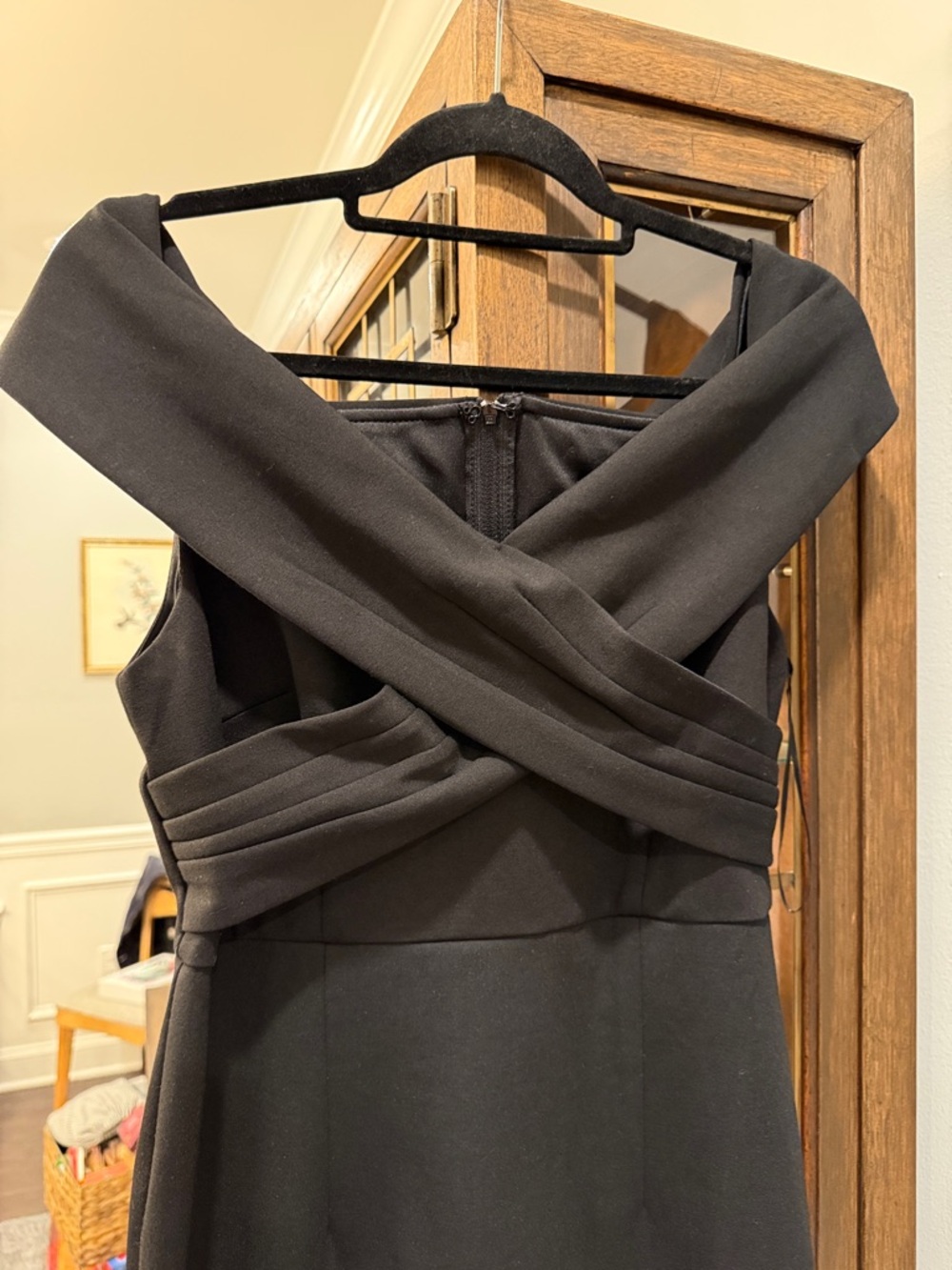 Black Off-Shoulder High-Low Ruffle Hem Dress - Picture 2 of 16